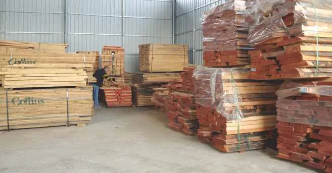 Wood materials warehouse