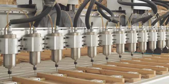 CNC machining in the production workshop