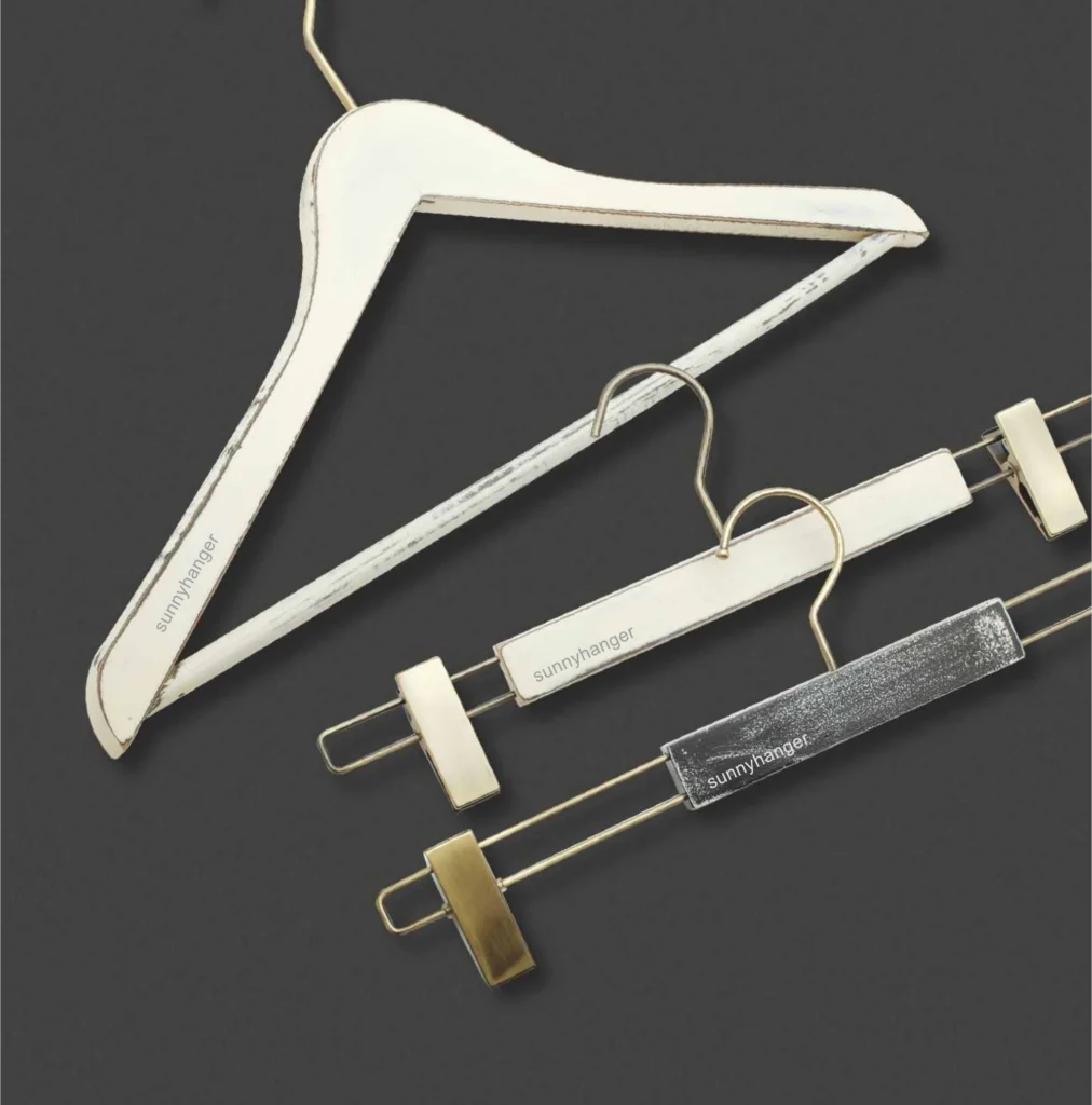 Vintage White & Black wooden hanger series